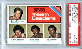 1975 Topps Boston Celtics Team Leaders #117 PSA EX-MT 6 Card