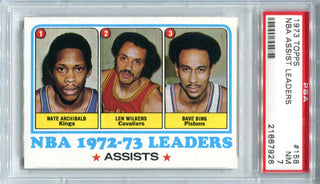1973 Topps NBA Assist Leaders #158 PSA NM 7 Card