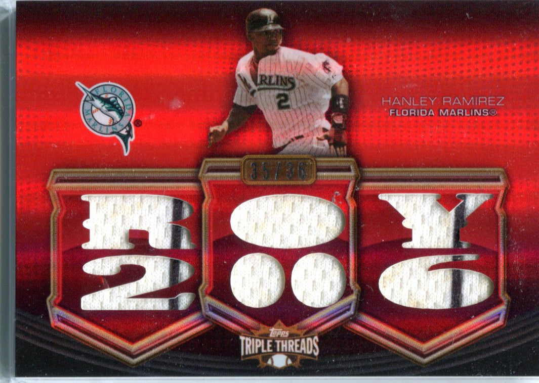 Hanley Ramirez 2010 Topps Triple Threads Jersey Card #35/36