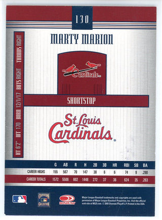 Marty Marion Autographed 2005 Donruss Signature Series Card #130