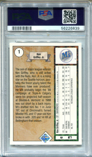 Ken Griffey Jr. 1989 Upper Deck Star Rookie #1 PSA Mint 9 Card