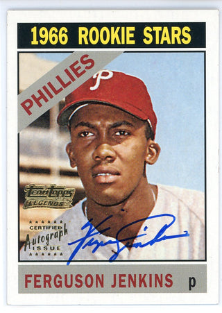 Fergie Jenkins Autographed 2002 Topps Archive Team Topps Legends Card #254