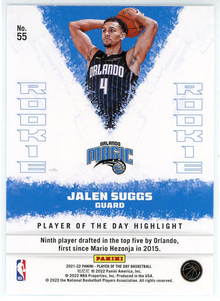 Jalen Suggs 2021-22 Panini Player of the Day Rookie Card #55
