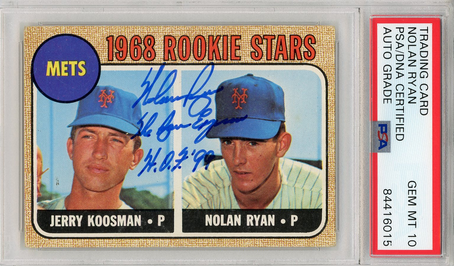 Nolan Ryan Hand Signed Baseball with HOF 99 Inscription