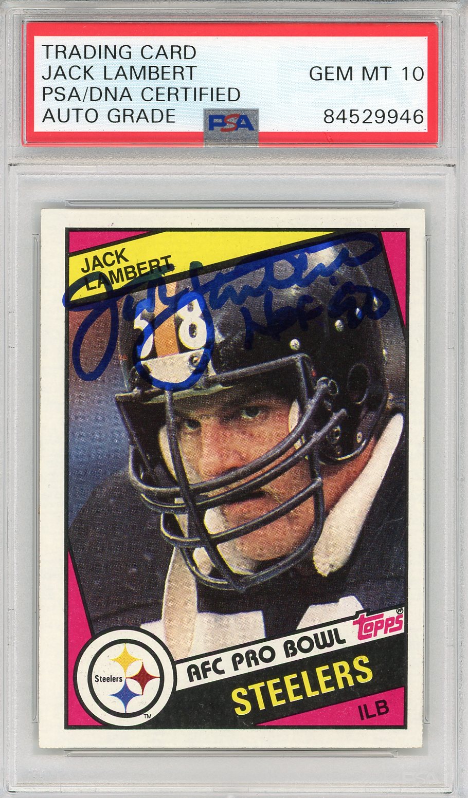 Signed Jack Lambert Picture - HOF 90 8x10