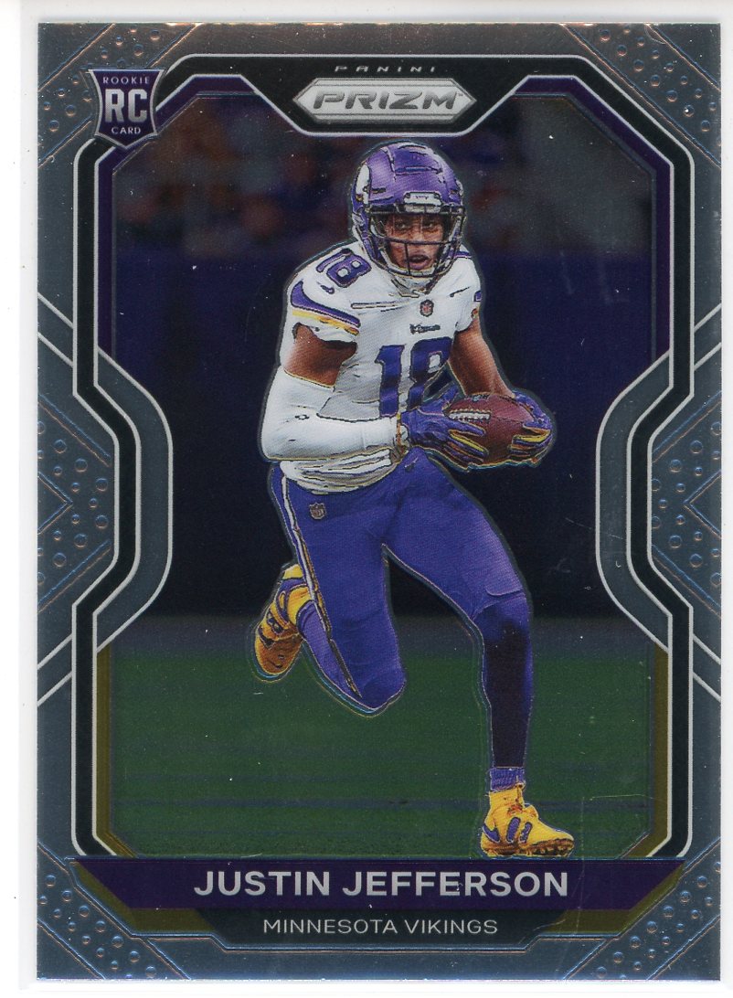 Vikings Justin Jefferson Signed 2020 Panini Prizm Black #9 RC Auto 10! BAS  Slab