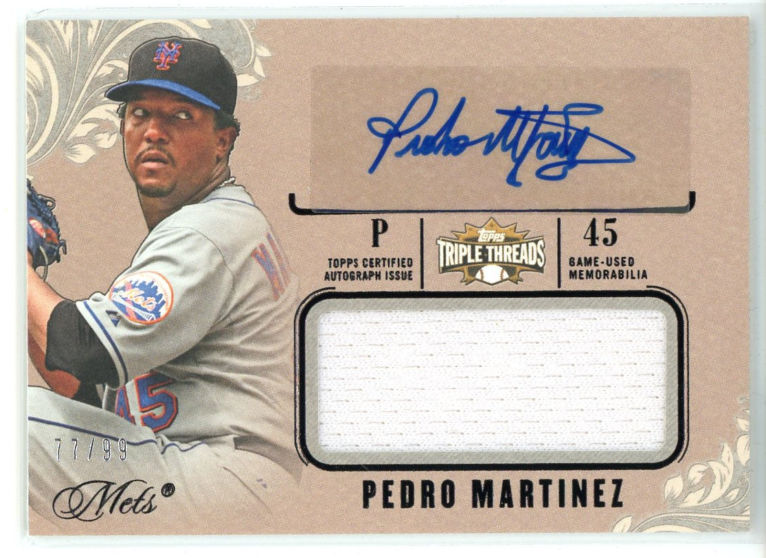 Pedro Martinez Autographed 2014 Topps Triple Threads Jersey Card #UAJR