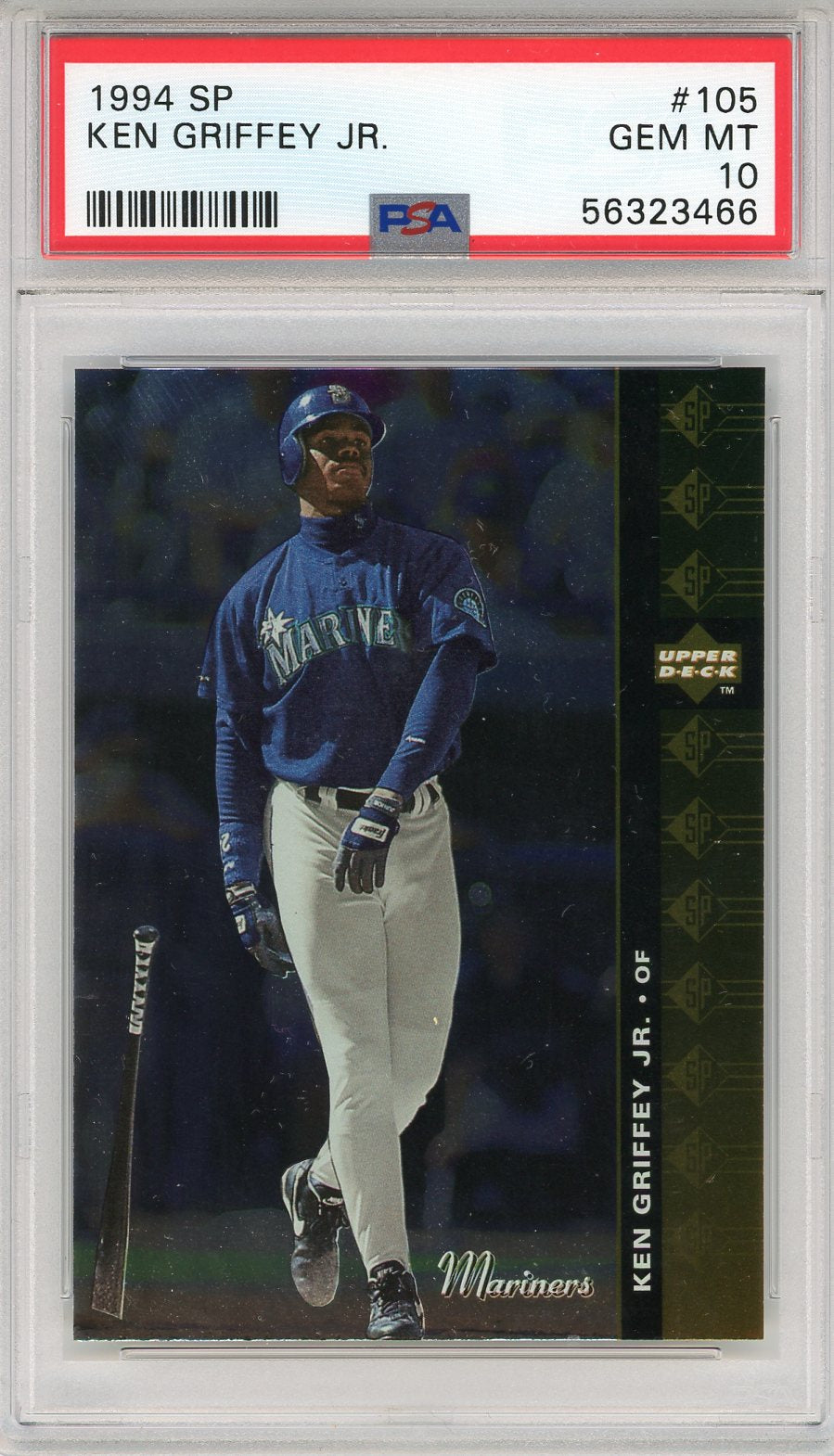 Ken Griffey Jr 2001 Upper Deck All Star Game Salute Game Used Jersey Relic  Autographed Card - PSA Encapsulated Authentic Auto