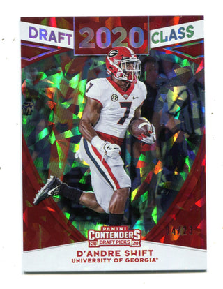 D'Andre Swift 2020 Panini Contenders Red Cracked Ice #11 Card /23