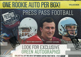 2014 Press Pass Football Blaster Retail Box