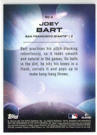 Joey Bart 2021 Bowman's Best Rookie Craftsmanship Card #RC-3