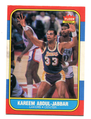 Kareem Abdul Jabbar 1986 Fleer #1 Card