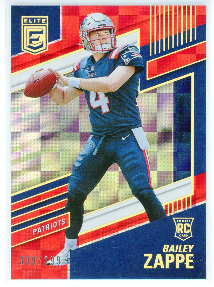 Bailey Zappe 2022 Panini Donruss H2 Rated Rookie Canvas New England Patriots  329