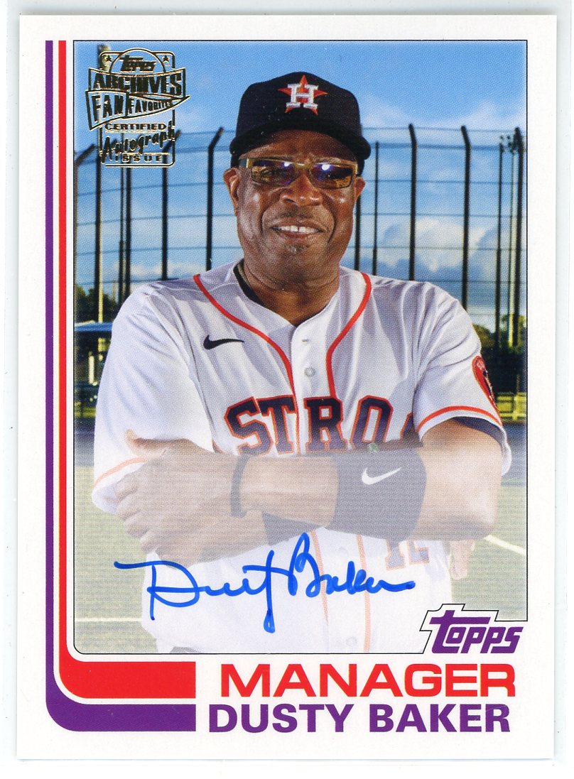 Dusty Baker Autographed 2021 Topps Archives Card #FFA-DBA