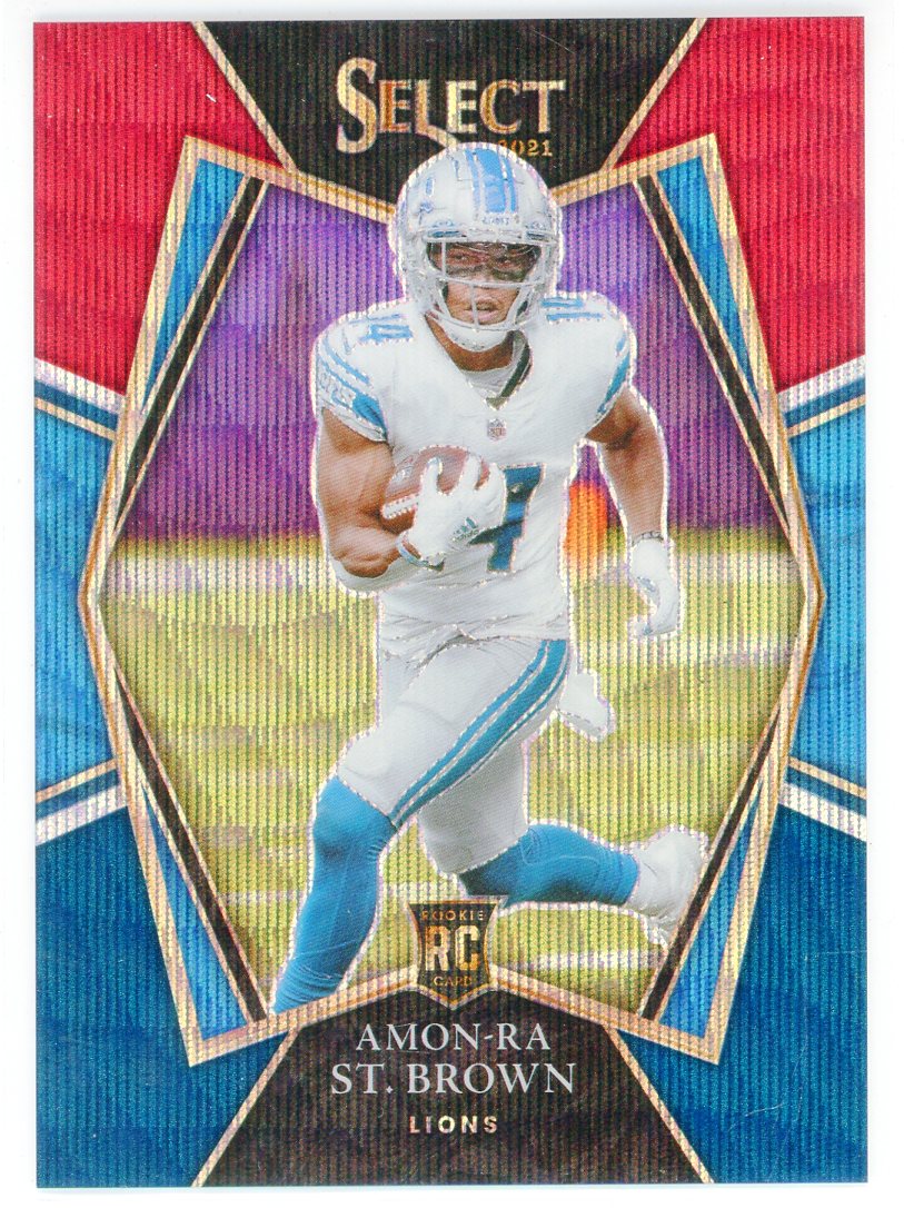 2021 AMON-RA ST. BROWN PANINI PLAYBOOK NEXT UP JERSEY PATCH RELIC