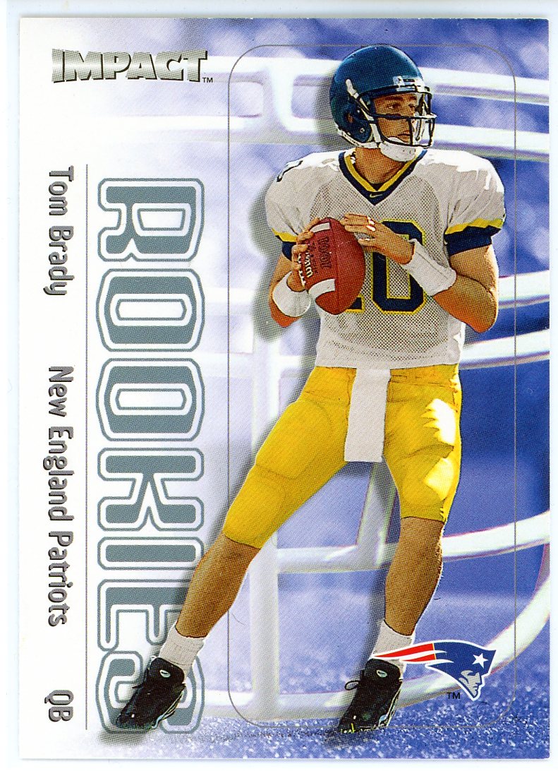 Tom Brady hot 2000 Skybox Impact rookie card!!