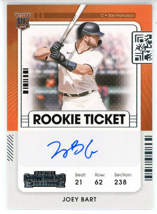 Joey Bart Autographed 2021 Panini Contenders Rookie Ticket Card #145