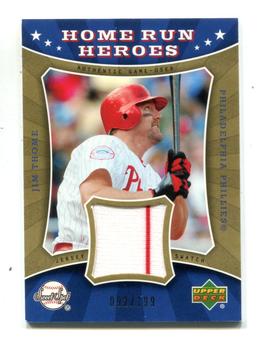 Authentic Jim Thome Game Used Phillies Jersey.