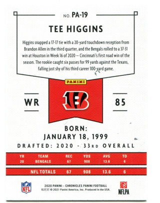 Tee Higgins Panini Chronicles Rookie 2020