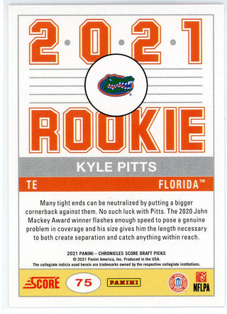 Kyle Pitts 2021 Panini Chronicles Score Draft Picks Rookie Card #75
