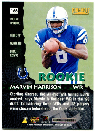 Marvin Harrison Pinnacle 1996 Rookie Card