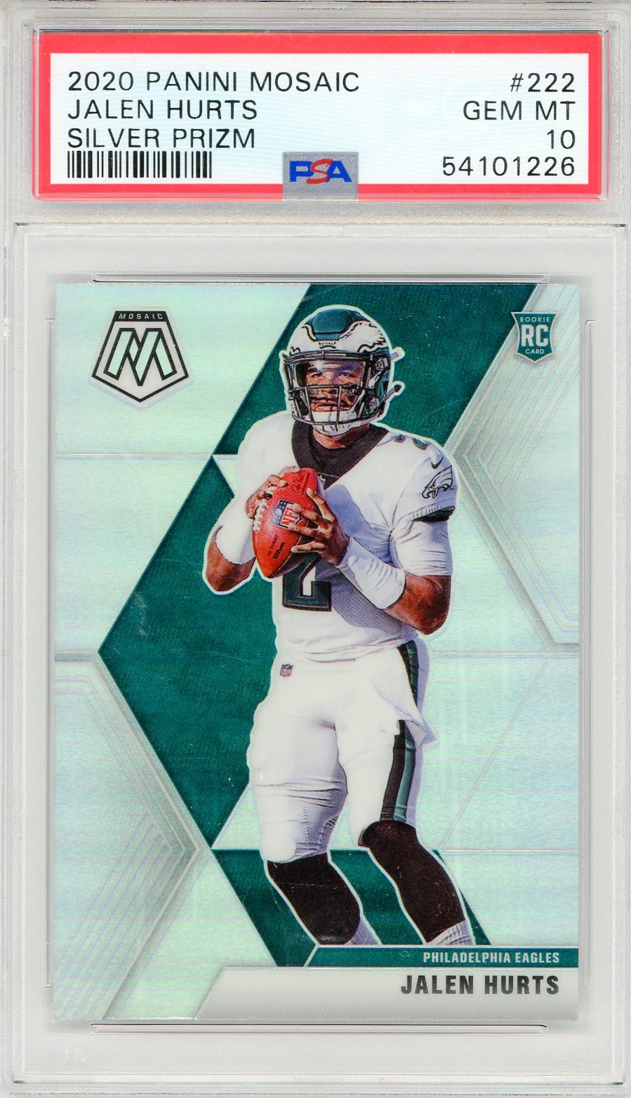 2020 Panini Select Jalen Hurts Red Green Prizm Refractor Rookie Game Worn  Jersey Patch Card (White Swatch)