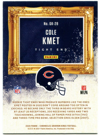 Cole Kmet Panini Chronicles Gridiron Rookie 2020