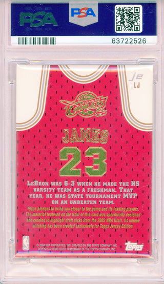 LeBron James 2003 Topps JE Standout Selection Rookie Card #JELJ (PSA EX-MT 6)
