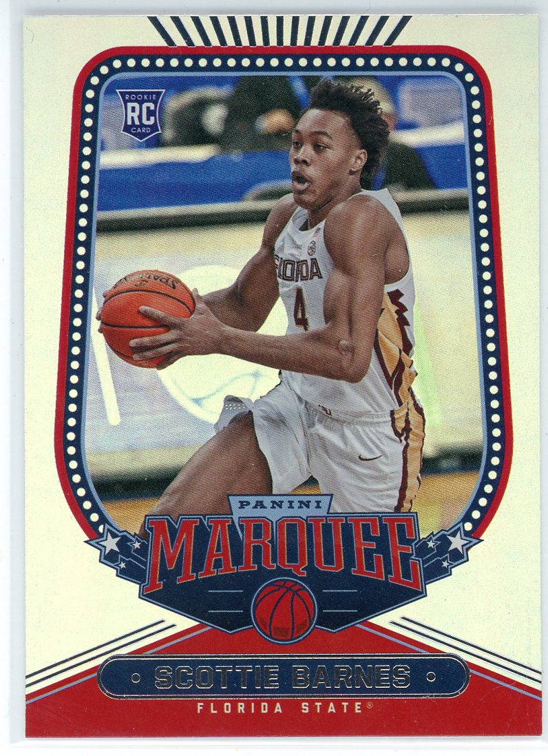 SCOTTIE BARNES 2021-22 Chronicles Draft Picks MARQUEE Black Parallel RC 147