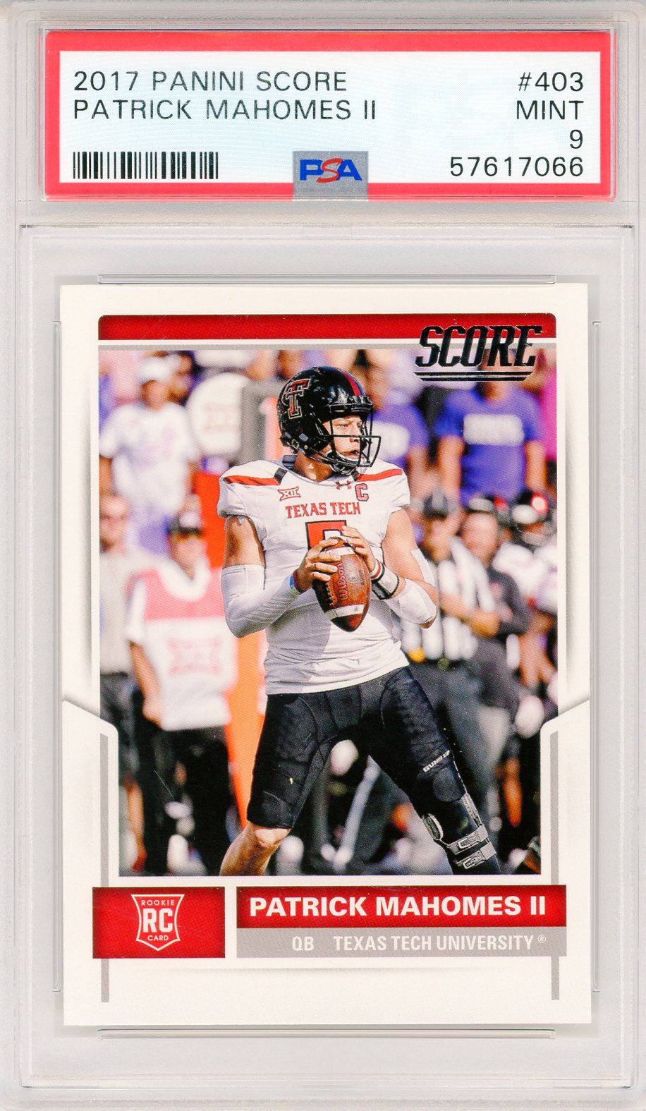 Patrick Mahomes II 2017 Panini Phoenix Rookie Jersey Autographs #18 #26/75