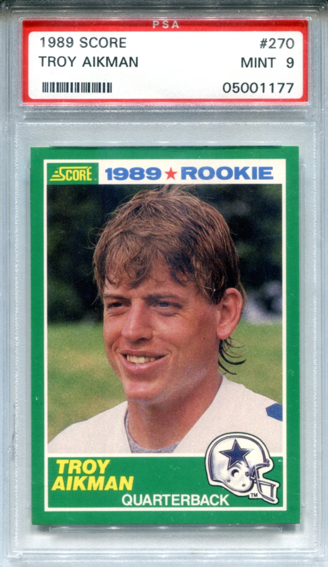 Troy aikman on sale rookie card