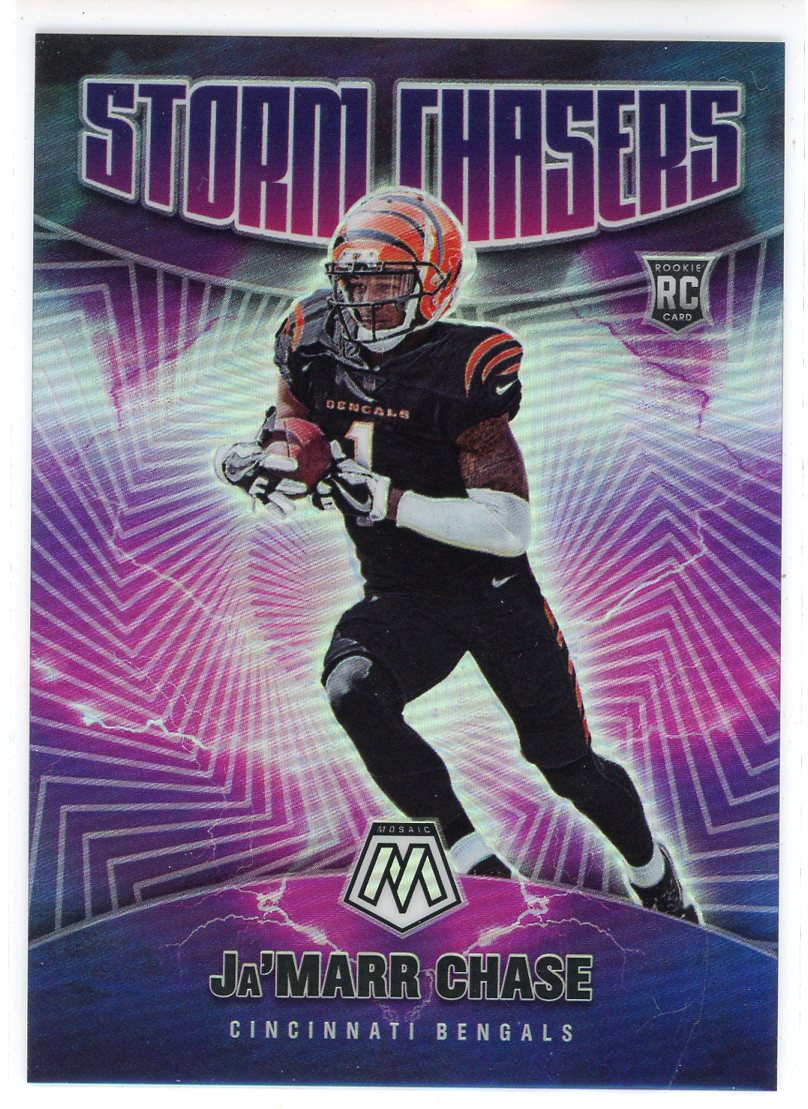 Ja'Marr Chase Cincinnati Bengals Mini Helmet Football Rookie Card