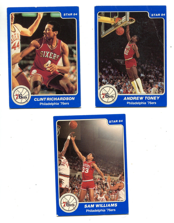 1984-85 Star Basketball Philadelphia 76ers Set Missing #1 Julius Erving
