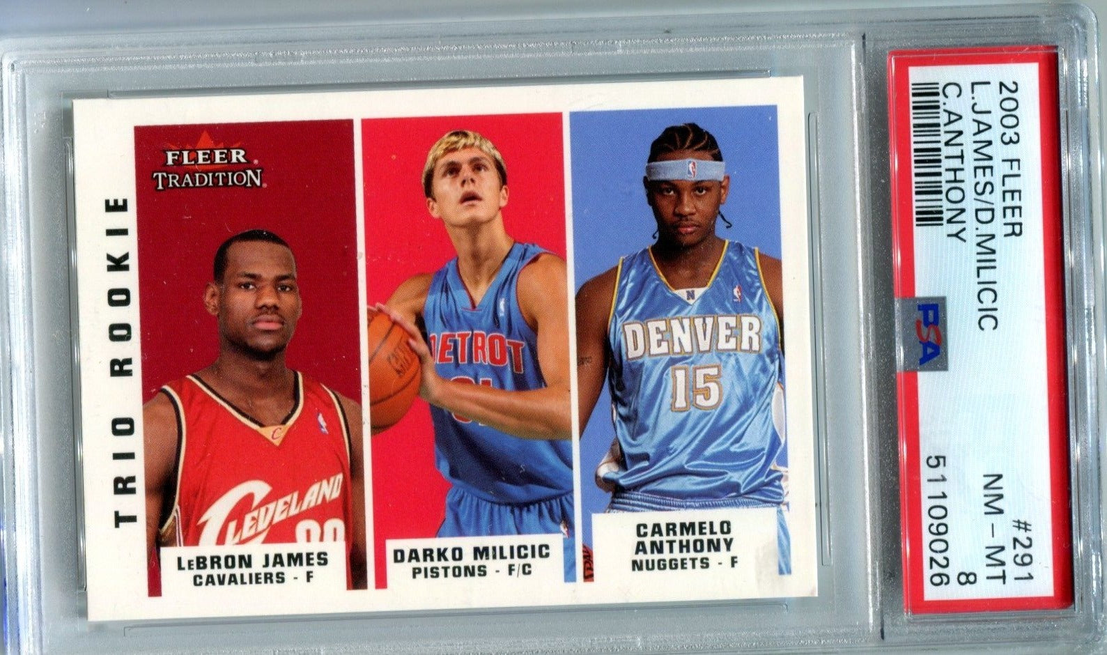 lebron fleer tradition rookie