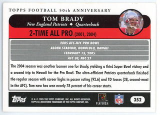 Tom Brady 2005 Topps All-Pro Card #352