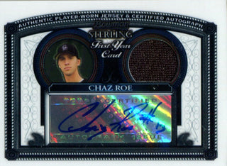Chaz Roe Autographed 2005 Bowman Sterling Jersey Card