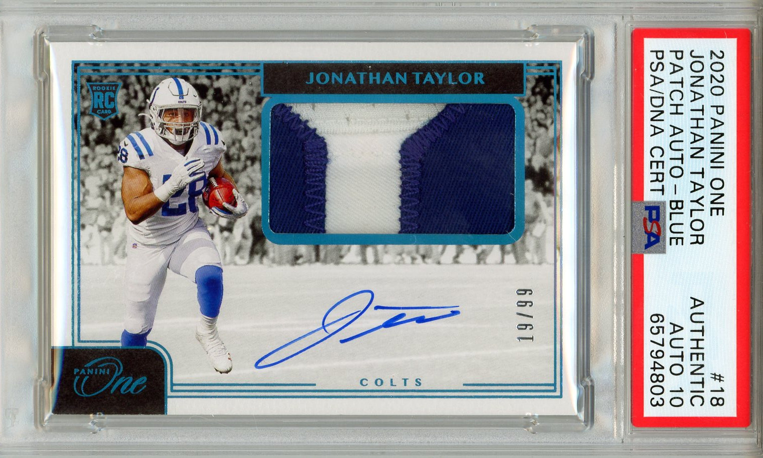 PSA Graded hotsell Jonathan Taylor Autograph