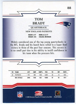 Tom Brady 2005 Donruss Threads Card #88