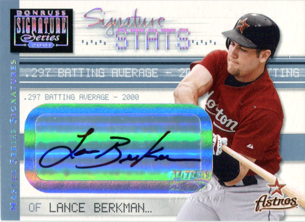 MLB Lance Berkman Signed Trading Cards, Collectible Lance Berkman