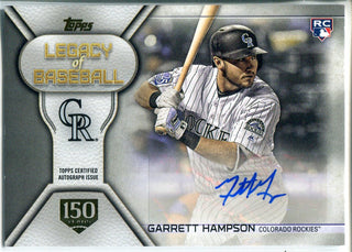 Garrett Hampson Autographed 2019 Topps Update Legacy of Baseball Card 131/150
