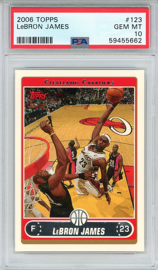 LeBron James 2006 Topps Card #123 (PSA Gem MT 10)