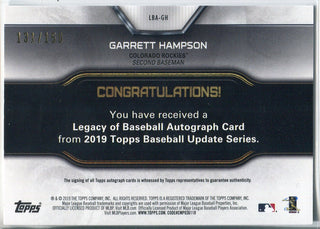 Garrett Hampson Autographed 2019 Topps Update Legacy of Baseball Card 131/150
