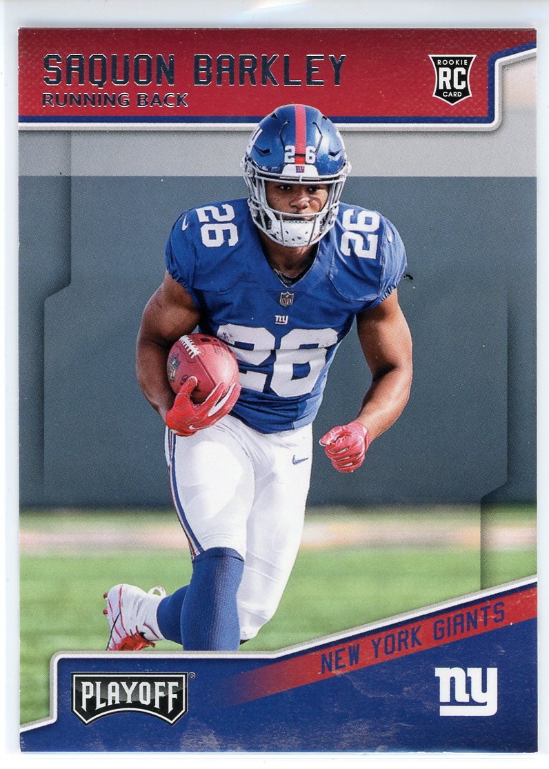 : Saquon Barkley 2018 Panini Short Printed Mint Rookie Card #313  Picturing this #2 NFL Draft Pick in his Blue New York Giants Jersey :  Everything Else