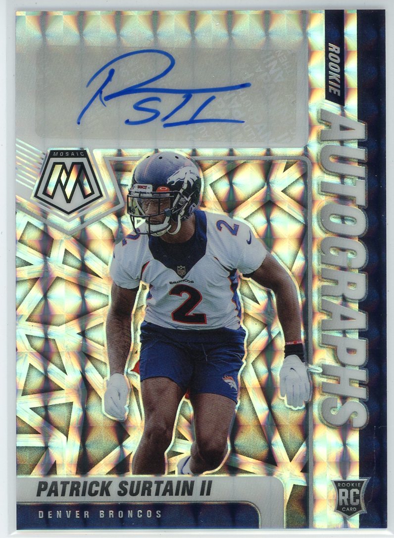 Patrick Surtain II 2021 Prizm Rookie Autographs - Blue Shimmer #374 Price  Guide - Sports Card Investor