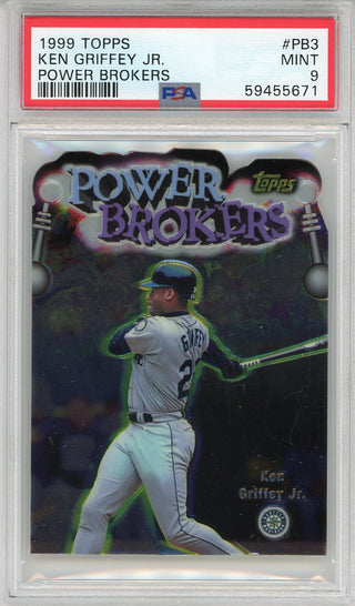 Ken Griffey Jr. 1999 Topps Power Brokers Card #PB3 (PSA Mint 9)