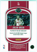 Jalen Green 2021-22 Panini Player of the Day Rookie Card #99