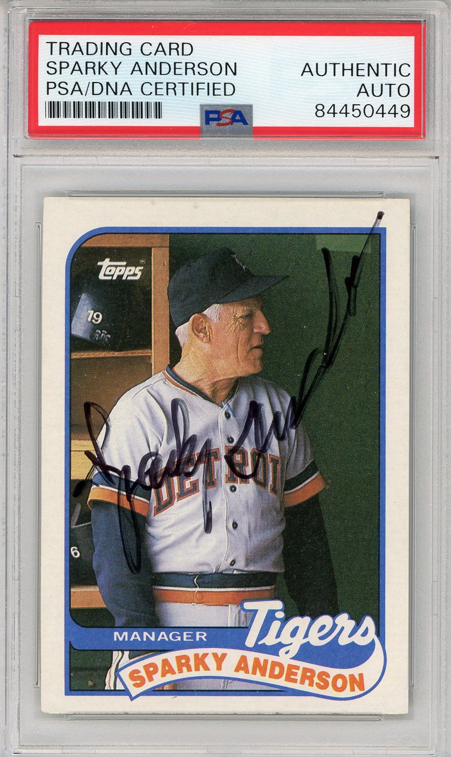 Sparky Anderson - Trading/Sports Card Signed