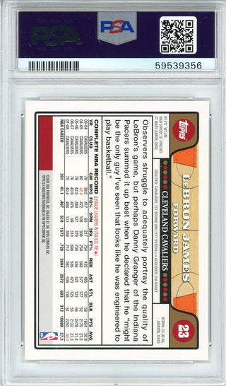 LeBron James 2008 Topps Gold Card #23 (PSA NM-MT 8)