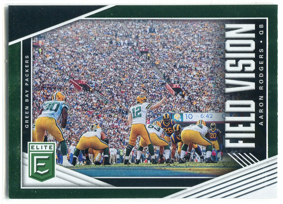 Aaron Rodgers 2019 Panini Donruss Elite Field Vision Insert Card