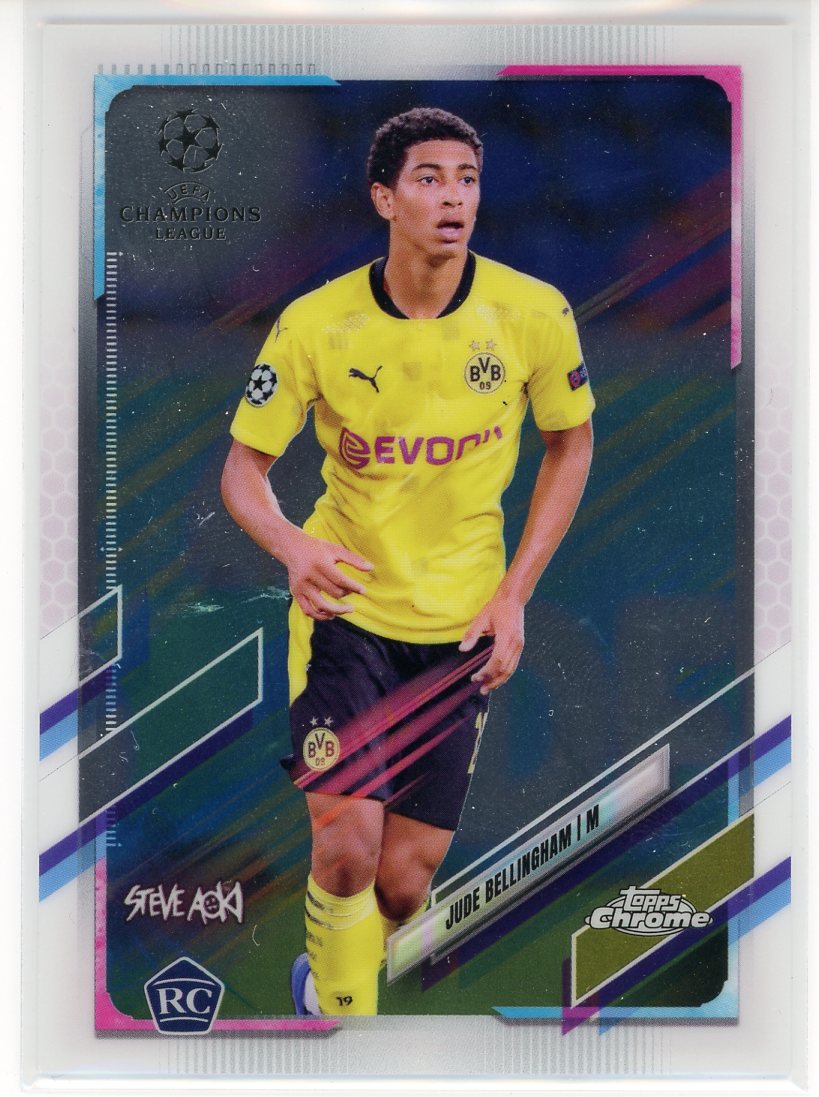 Jude Bellingham 2021 Topps Chrome Steve Aoki Neon Lights Rookie